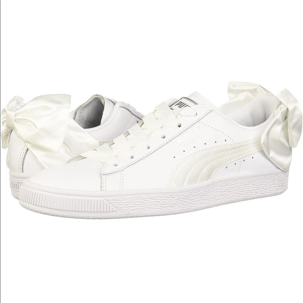 puma basket bow sneaker Shoes womens size 10 Off White Beige Cream New In Box!